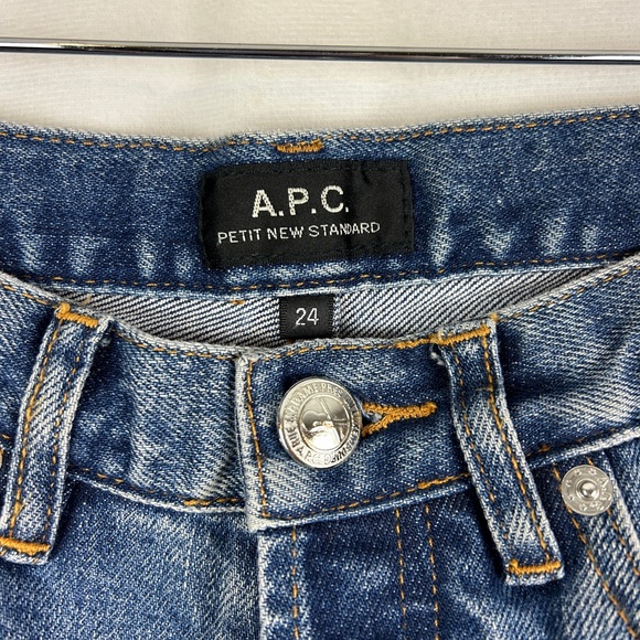 A.P.C. Petite New Standard 9"‎ Mid Rise Skinny Jeans Women's size 24 Blue - Picture 2 of 5